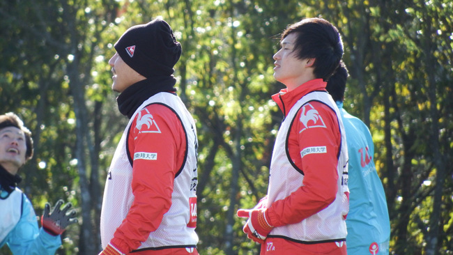 偶然か必然か。好相性を見せる安田理大と杉森考起はサッカーバレーでも同じ組に入っていた。