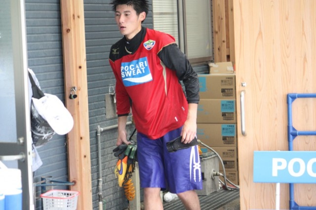 本日のトレーニングには2種登録をしているGK堀口皓平選手が参加。
